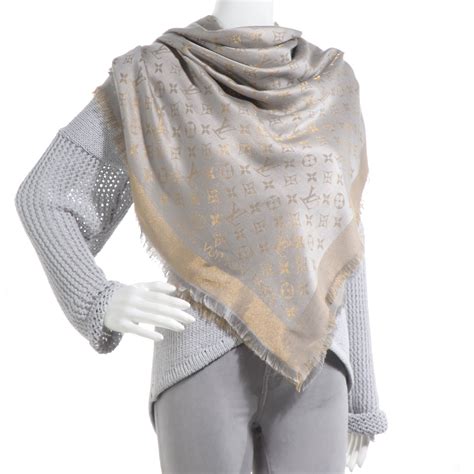 louis vuitton shawl lurex beige|louis vuitton monogram shawl.